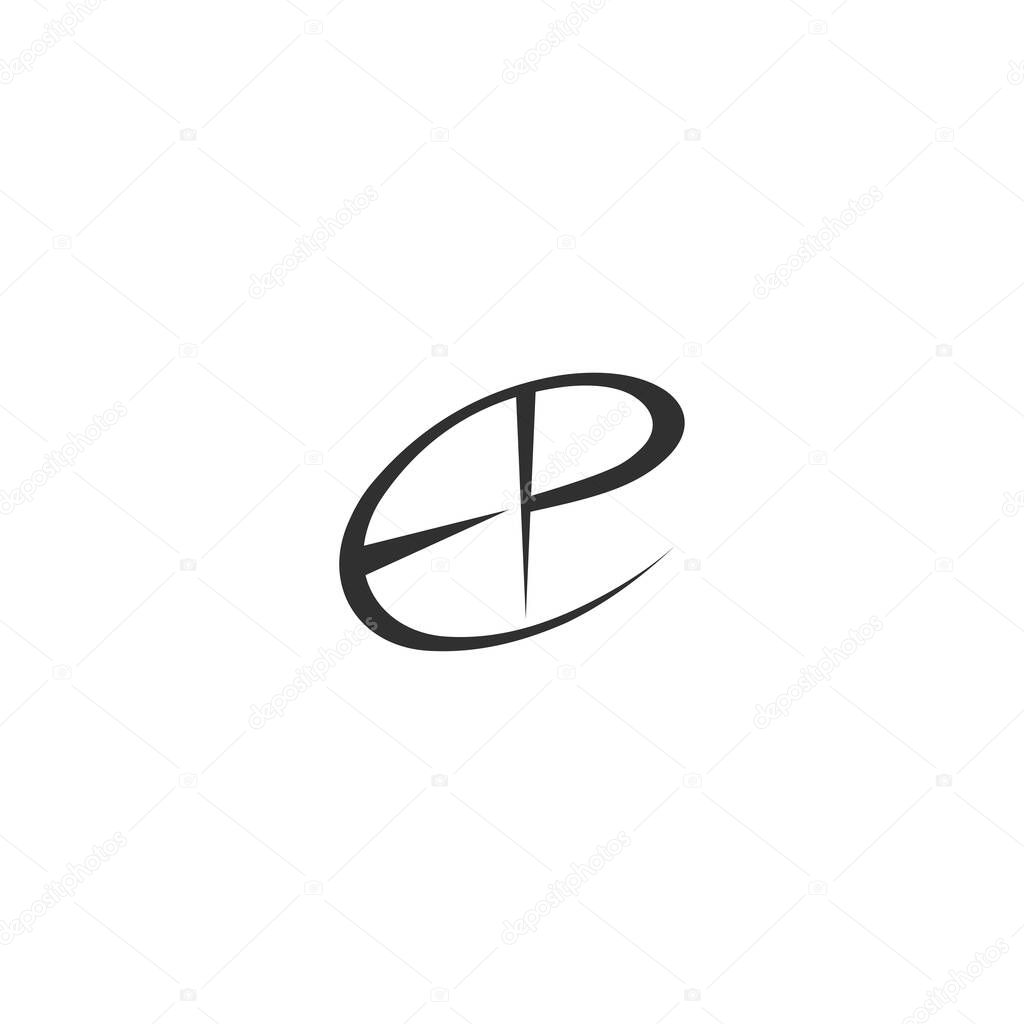 Alphabet Initials logo PE, EP, P and E