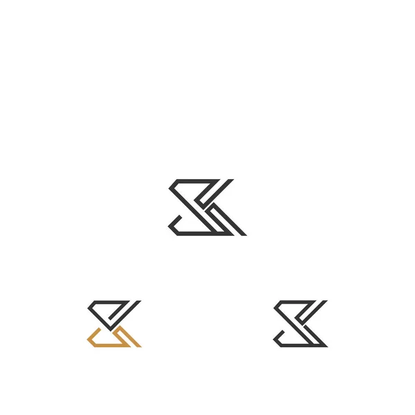 字母首字母标题符号Ks K和S — 图库矢量图片