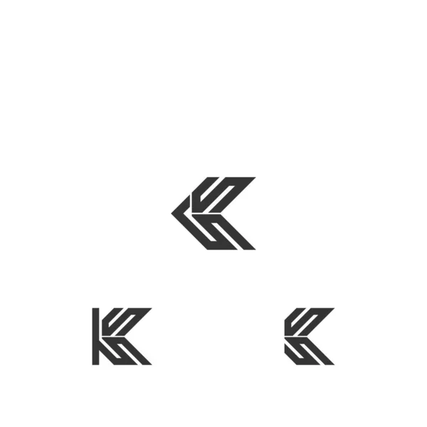 字母首字母标题符号Ks K和S — 图库矢量图片