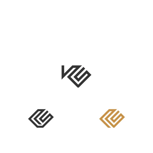 Alphabet Letters Initials Monogram Logo — 스톡 벡터