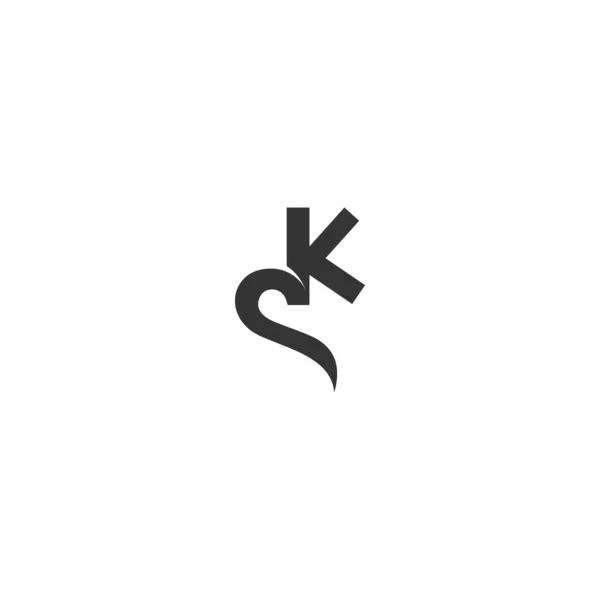SkまたはKsロゴとアイコンデザイン — ストックベクタ