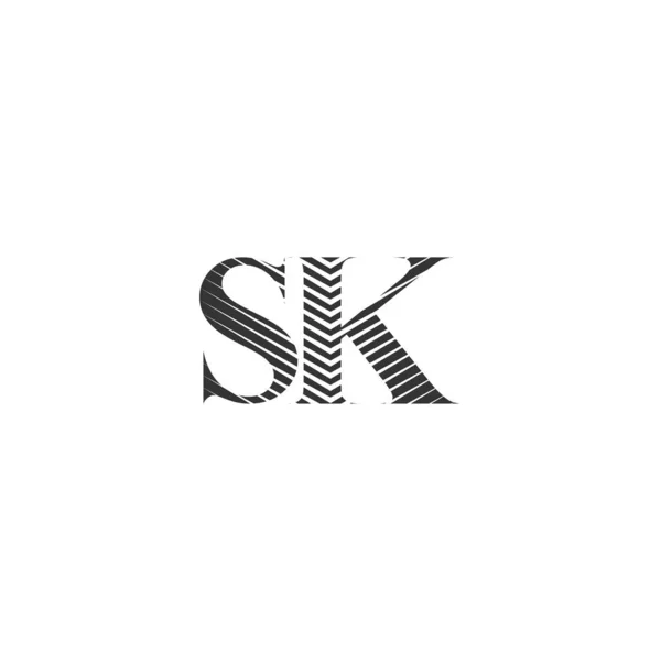 Projeto Inicial Abstrato Logotipo Alfabeto Letra Monograma — Vetor de Stock