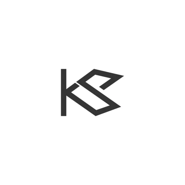 アルファベット文字イニシャルモノグラムロゴKs KとS ロイヤリティフリーストックベクター