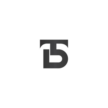 Alfabe harfleri Baş harfleri Monogram logosu DT, TD, D ve T