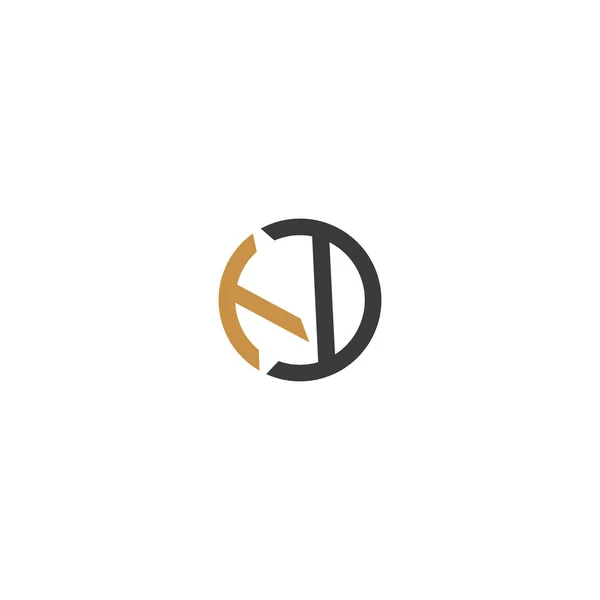 DおよびTアブストラクト初期のモノグラム文字アルファベットのロゴデザイン — ストックベクタ