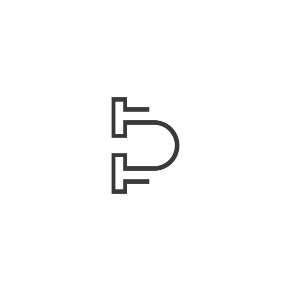 Abstrato Inicial Monograma Letra Alfabeto Logotipo Design —  Vetores de Stock