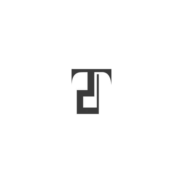 Abstract First Monogram Letter 알파벳 디자인 — 스톡 벡터