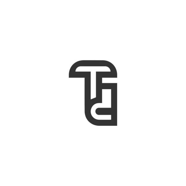 Letras Alfabeto Logotipo Inicial Monograma — Vetor de Stock