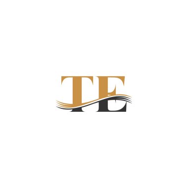 ET, TE, E ve T Soyut ilk monogram harf logosu tasarımı