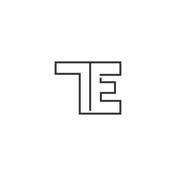 E和T摘要初始单字字母标识设计 — 图库矢量图片