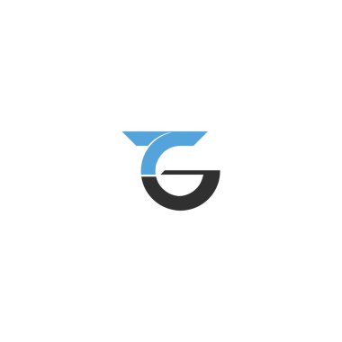Alfabe Baş harfleri TG, GT, T ve G logosu
