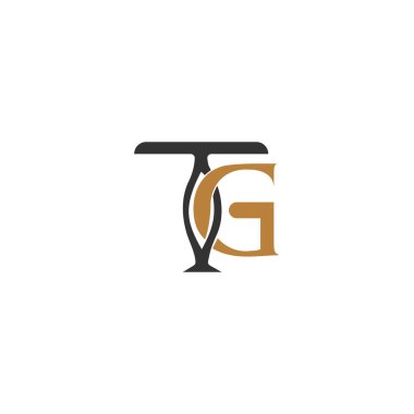 Alfabe Baş harfleri TG, GT, T ve G logosu