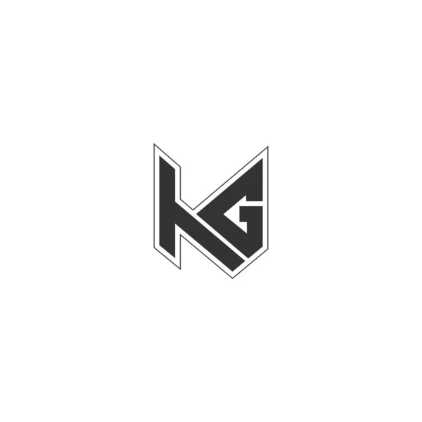 Projeto Inicial Abstrato Logotipo Alfabeto Letra Monograma — Vetor de Stock