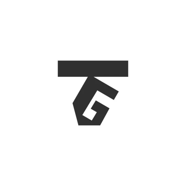 字母首字母标识Tg T和G — 图库矢量图片