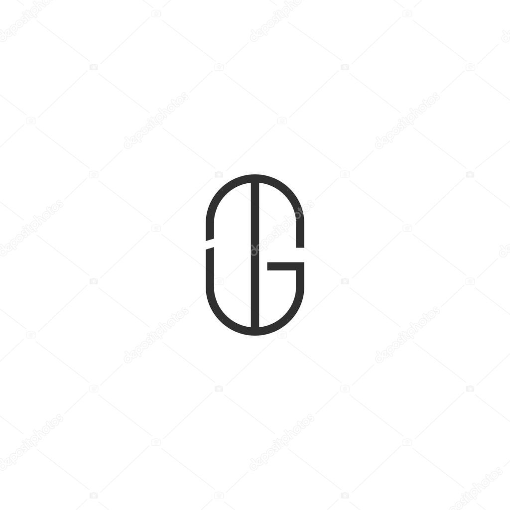 GT, TG, G AND T Abstract initial monogram letter alphabet logo design
