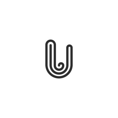 Alfabe harfleri Baş harfleri: Monogram logosu UU, U