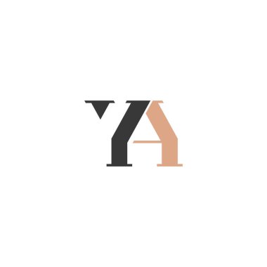 Alfabe harfleri Baş harfleri: Monogram logosu AY, YA, Y ve Y