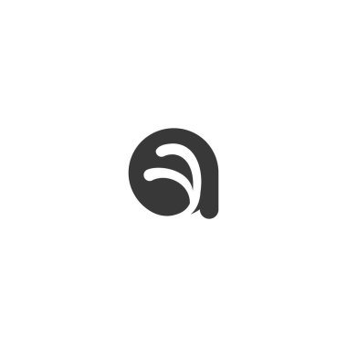 AY, YA, A ve Y soyut ilk harfler harf logosu tasarımı