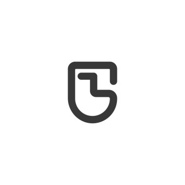 GZ, ZG, G ve Z soyut ilk harfli alfabe logosu tasarımı