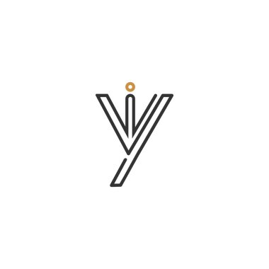 YI, IY, Y AND I Abstract initial monogram letter alphabet logo design