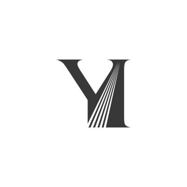 Alphabet Initials logo IY, YI, I and Y