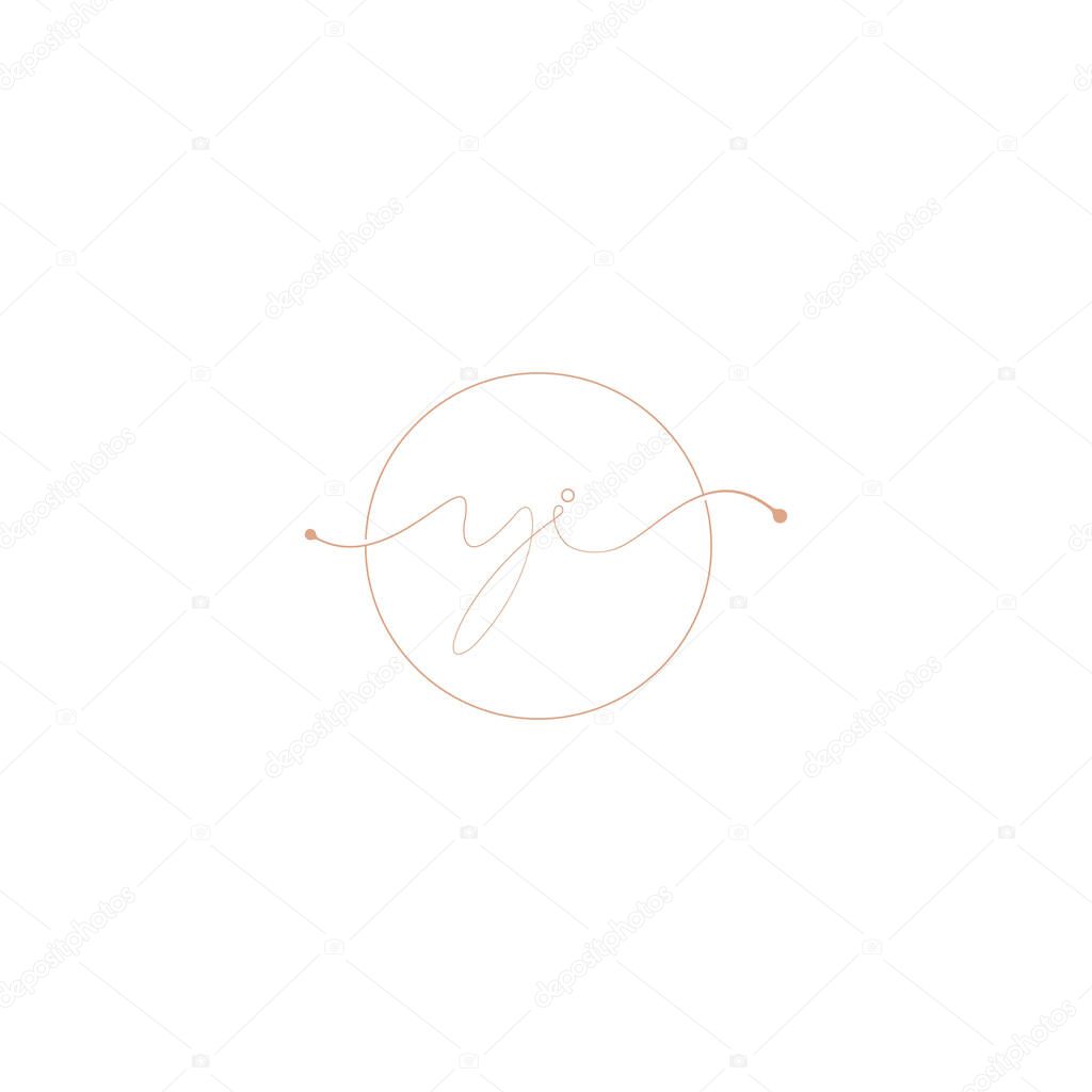 YI, IY, Y AND I Abstract initial monogram letter alphabet logo design