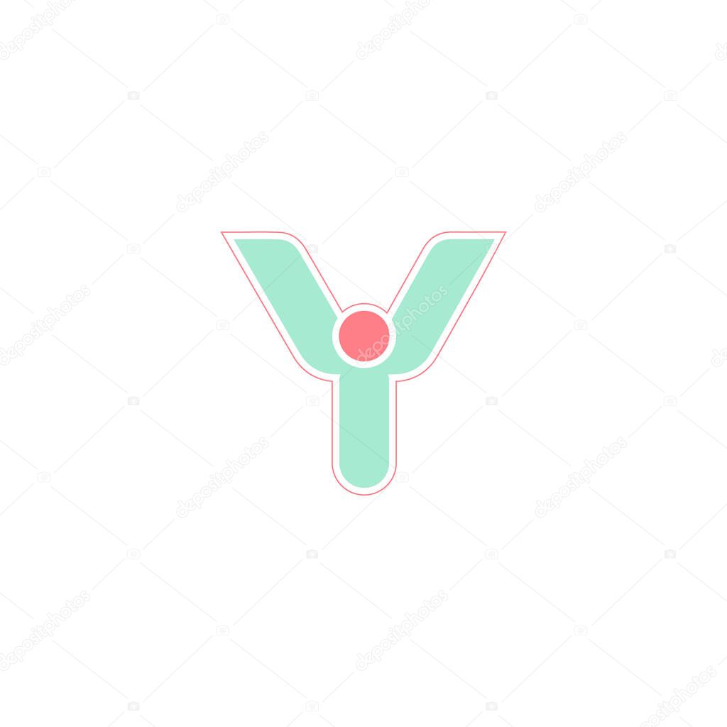 YI, IY, Y AND I Abstract initial monogram letter alphabet logo design
