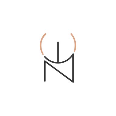 Alfabe harfleri NW, WN, N ve W baş harfleri.