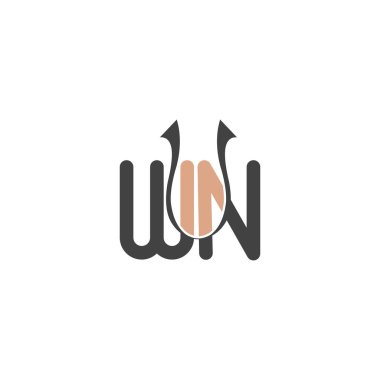 Alfabe harfleri Baş harfleri Monogram logosu NW WN