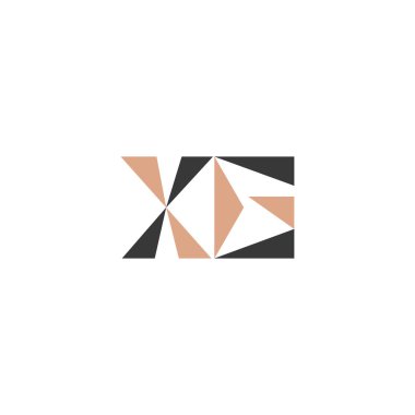 GX, XG, Abstract initial monogram letter alphabet logo design