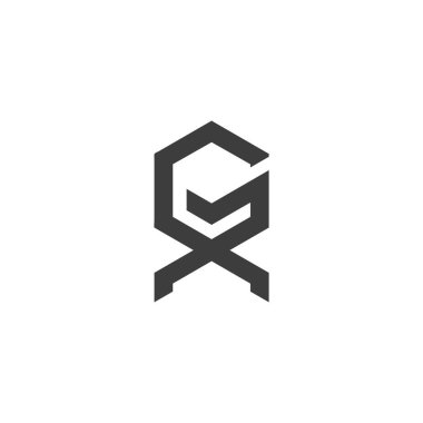 GX, XG, X AND G Abstract initial monogram letter alphabet logo design