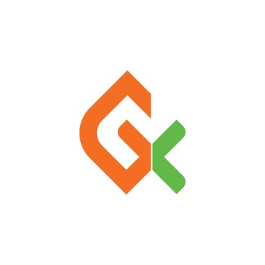 GX, XG, X ve G Soyut ilk harfli harf logosu tasarımı