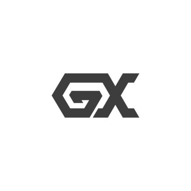 Alphabet letters Initials Monogram logo GX, XG, G and X