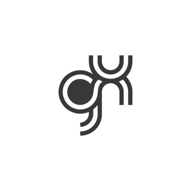 Alphabet Initials logo GX, XG, X and G