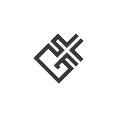 Alfabe Baş harfleri GX, XG, X ve G logosu