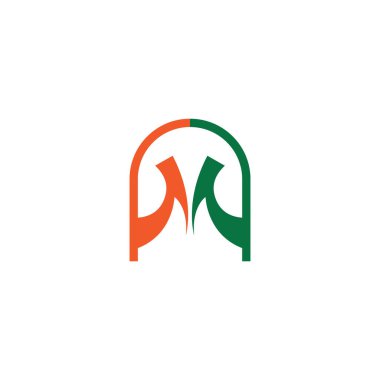 AM, MA, A ve M soyut ilk harfli alfabe logosu tasarımı