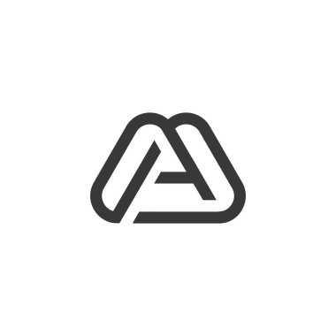 Alfabe harfleri Baş harfleri: Monogram logosu AM, MA, A ve M