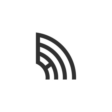 AM, MA, A ve M soyut ilk harfli alfabe logosu tasarımı