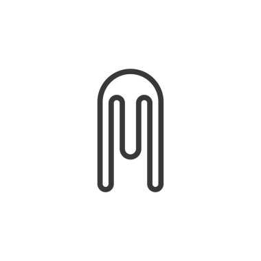 Alfabe harfleri Baş harfleri: Monogram logosu AM, MA, A ve M