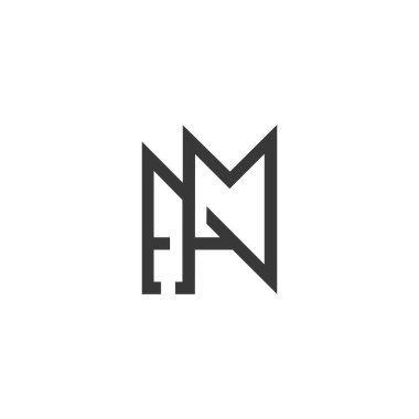 Alfabe harfleri Baş harfleri: Monogram logosu AM, MA, A ve M
