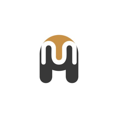 Alfabe harfleri Baş harfleri: Monogram logosu AM, MA, A ve M