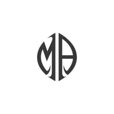 Alfabe harfleri Baş harfleri: Monogram logosu AM, MA, A ve M
