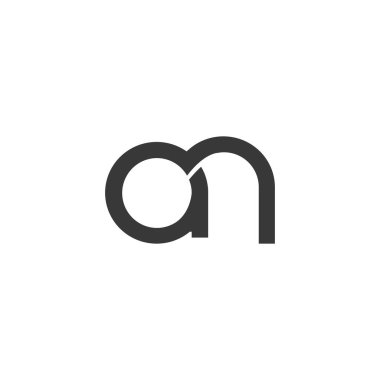 Alfabe harfleri Baş harfleri Monogram logosu AM MA