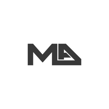 Alfabe harfleri Baş harfleri: Monogram logosu AM, MA, A ve M