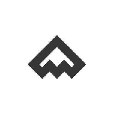 AM, MA, soyut ilk monogram harf logosu tasarımı