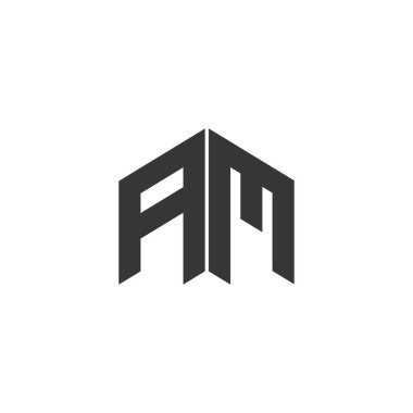 Alfabe harfleri Baş harfleri Monogram logosu AM MA