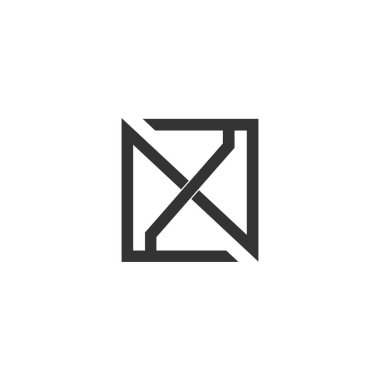 ZN, NZ, N ve Z soyut ilk harfli alfabe logosu tasarımı