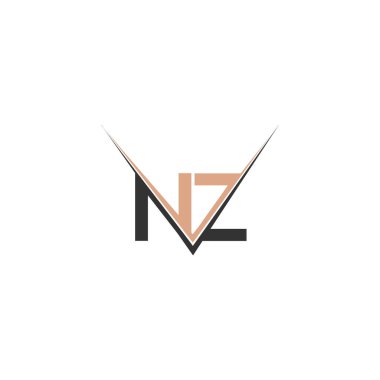 Alfabe Baş harfleri ZN, NZ, Z ve N logosu