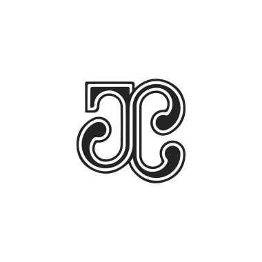 Alfabe harfleri Baş harfleri: Monogram logosu JC CJ