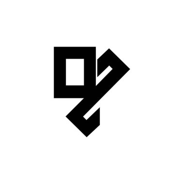 ZO, OZ, soyut ilk monogram harf logosu tasarımı